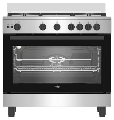 Beko Gas Cooker 90cm 5 Burners BGGR12113 GXF