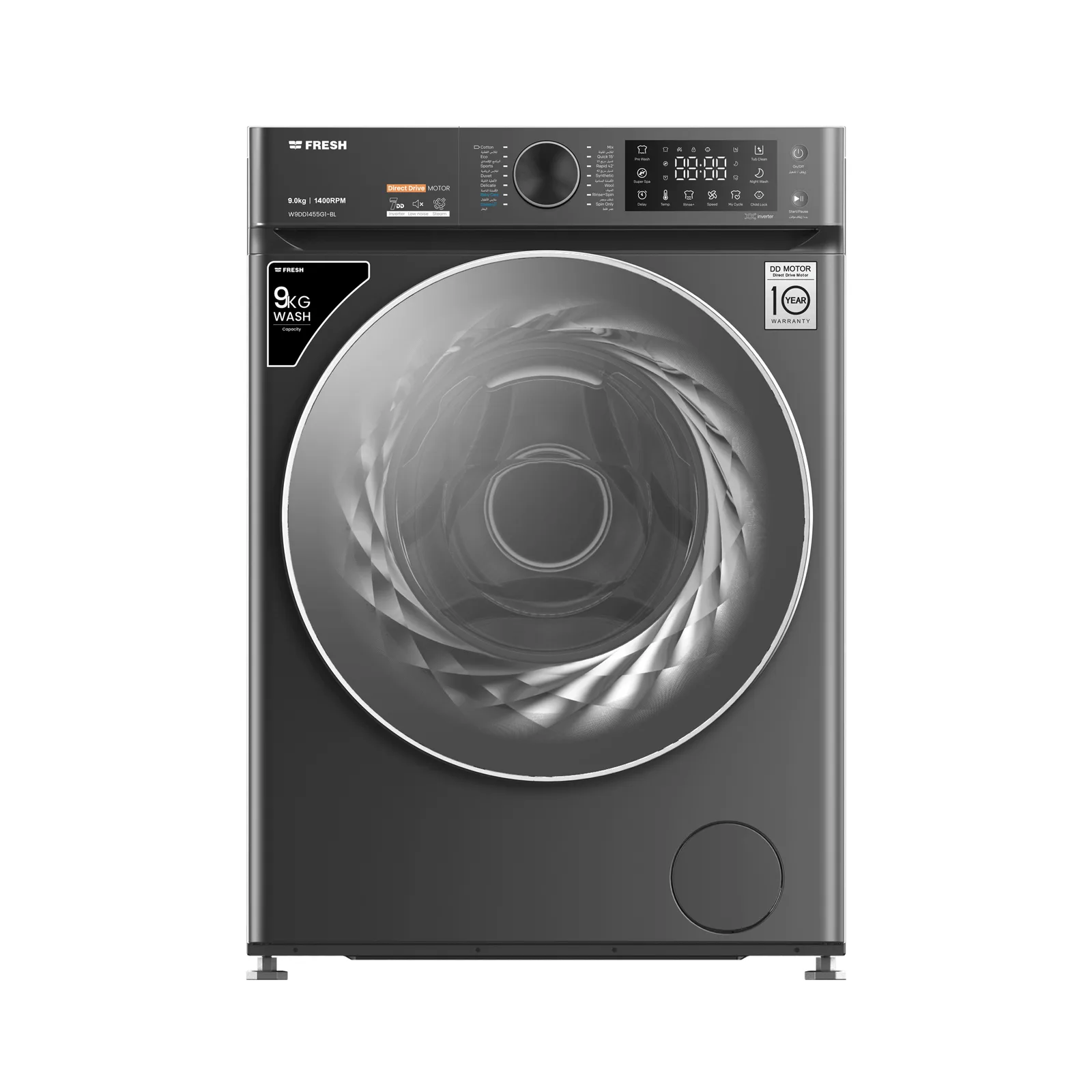 Fresh 9kg Front Load Inverter Washer W9DD1455G1-CG