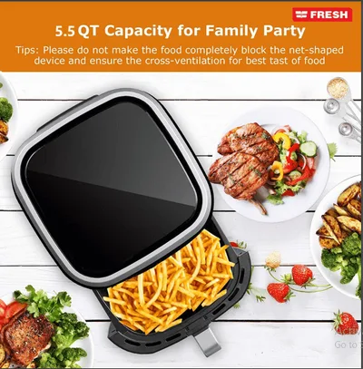 Fresh XL Air Fryer 7L 1800W Black FAF-M1800B